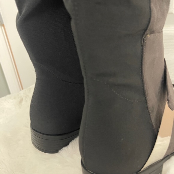 Lane Bryant Women’s Over the Knee Boot w/ Metal Ornament Charcoal Gray 10W NWT - Picture 8 of 9